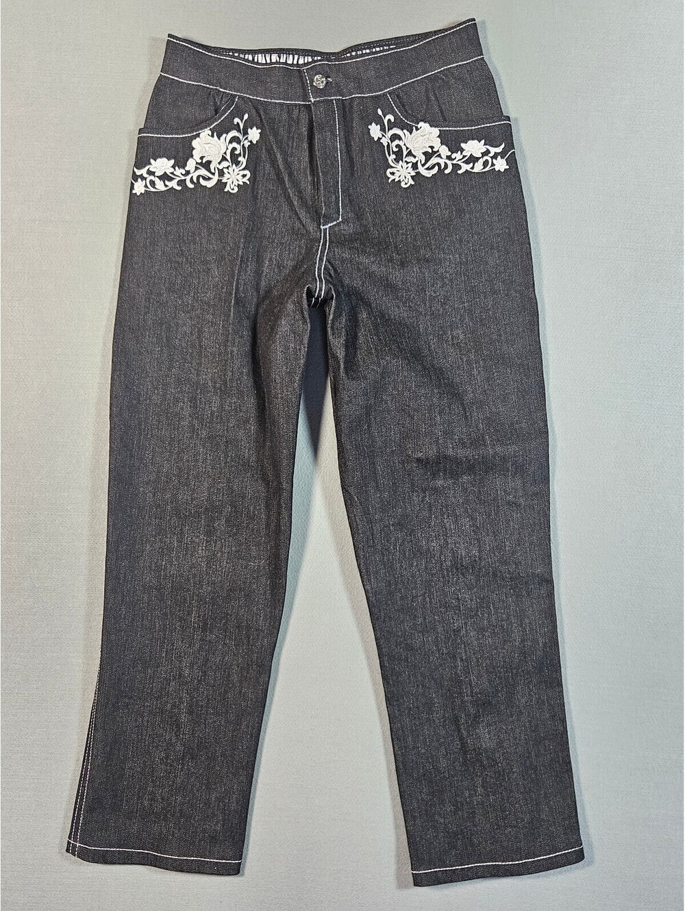 Equipements Militaires Y2K Floral Embroidered Jeans